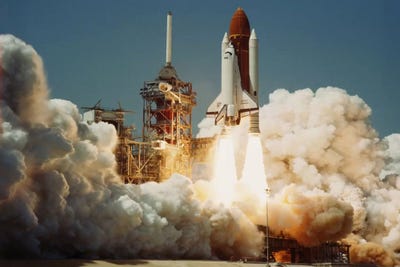 Large 11x14 Tribute to Space Shuttle Challenger Beautiful Glossy Print 